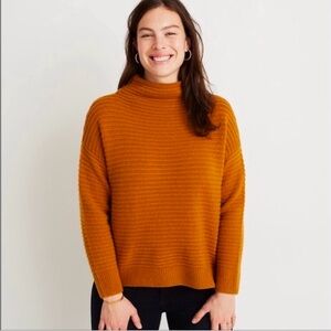 Madewell Belmont Gold Mockneck Sweater, Size M